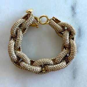 Vintage J Crew gold and diamond bracelet